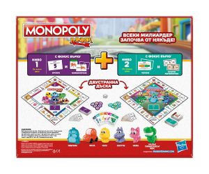 Hasbro - Детска настолна игра МОНОПОЛИ Junior 2  в 1