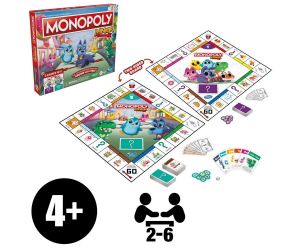 Hasbro - Детска настолна игра МОНОПОЛИ Junior 2  в 1