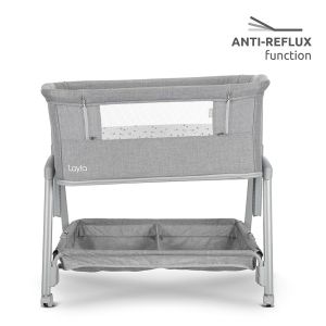 Lorelli Бебешка мини кошара Layla 2 в 1 сива