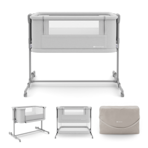KinderKraft NESTEE GROW 2 бебешка кошара light gray