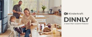 Kinderkraft DINNLY столче за хранене grey