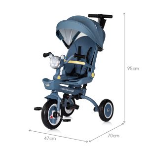 Chipolino Детска сгъваема триколка Marathon Smart 360° синя