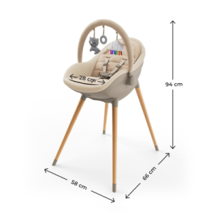 KinderKraft FINI UP столче за хранене grey