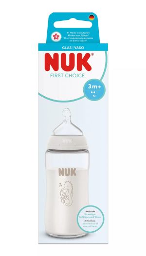 NUK First Choice Стъклено шише 240 мл. 