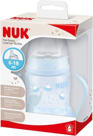 NUK FC РР шише 150мл със силиконов накрайник за сок  6+ мес.
