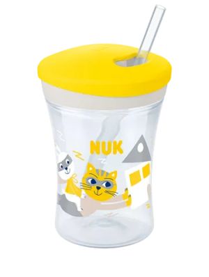 NUK Неразливаща се чаша със сламка EVOLUTION Action Cup