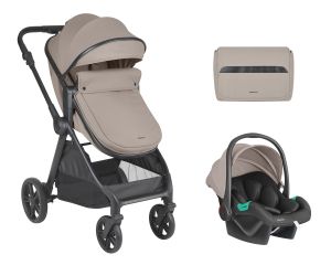 Kikka Boo Бебешка количка 3 в 1 Eloe Dark Beige