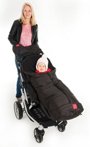 Универсално чувалче за бебешка количка с термовълна KAISER Iglu Anthracite/black