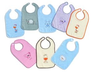Interbaby - Комплект лигавници с велкро лепенка 6 бр. *Животни и цветове*