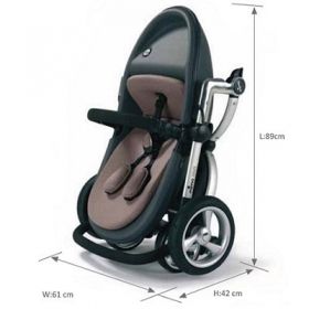 Бебешка комбинирана количка MIMA Xari Snow White Ash brown