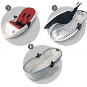 Бебешка комбинирана количка MIMA Xari Snow White Ash brown