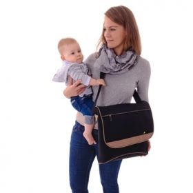 Чанта за бебешка количка Hauck Abe Bag Black/Beige