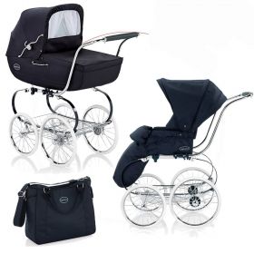 Inglesina - Бебешка количка Classica MARINA / BLUE с кош за новородено