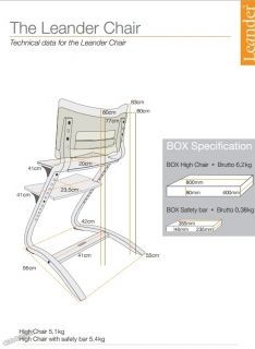 Leander - Детски стол за хранене High Chair Cherry