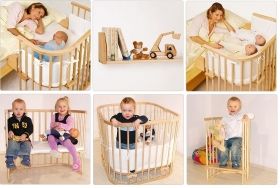 Бебешка дървена кошара BabyBay Original Бял Лак