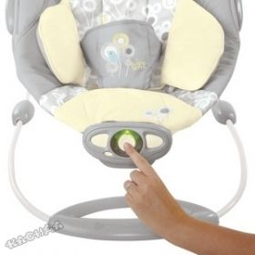 Bright Starts - Бебешки шезлонг InGeniuty Automatic Bouncer Briarcliff