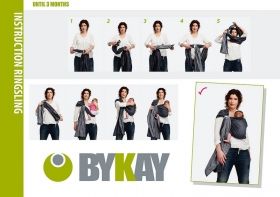 Бебешки слинг с халка ByKay тъкан ДЕНИМ тъмен - Размер 5