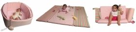 Minene - Активити килимче за игра 3 в 1 Pink/Green