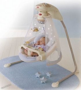 Fisher Price Бебешка музикална люлка Starlight White Papasan™ - НАЛИЧНА