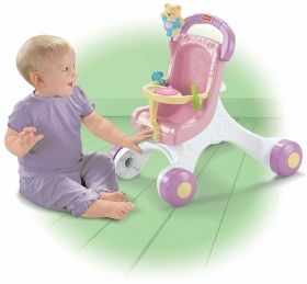 Музикална бебешка проходилка/количка за кукли Fisher Price Stroll Along Walker