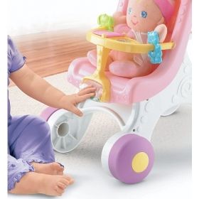 Музикална бебешка проходилка/количка за кукли Fisher Price Stroll Along Walker