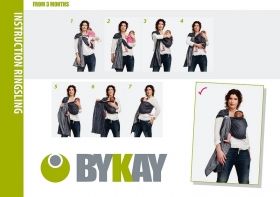 Бебешки слинг с халка ByKay тъкан ДЕНИМ тъмен - Размер 6