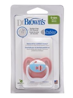Dr. Brown`s - Силиконова ортодонтска залъгалка Prevent - 0-6м. рибка