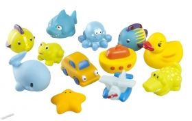 Babymoov - Комплект играчки за баня за момче Bath Friends 12 бр.