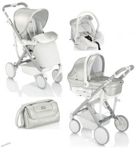 Cam - Бебешка количка 3 в 1 PULSAR Siderale White
