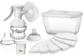TOMMEE TIPPEE Механична помпа за кърма и стерилизаторна кутия