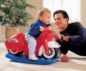 Little Tikes - Детска люлка 2 в 1 Rock'n Scoot MotorCycle
