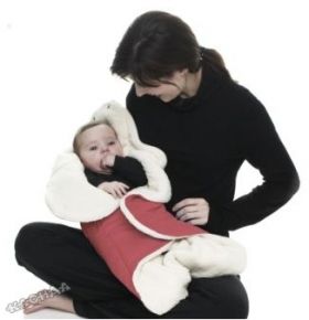 WallaBoo - Бебешко одеяло с топла подплата Wrap Nore Red Warm