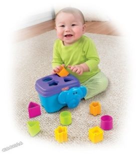 Fisher Price - Играчка за сортиране Growing Baby™ Elephant Shape Sorter