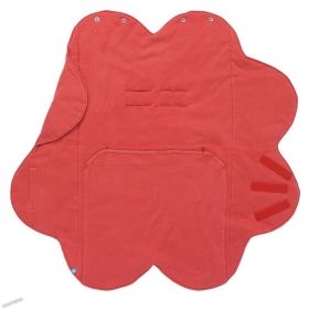 WallaBoo - Бебешко одеяло за повиване Wrap Fleur - Poppy Red
