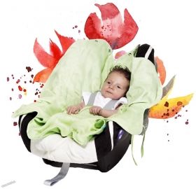 WallaBoo - Бебешко одеяло за повиване Baby Wrap Summer - Green