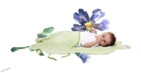 WallaBoo - Бебешко одеяло за повиване Baby Wrap Summer - Green