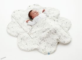 WallaBoo - Бебешко одеяло за повиване Wrap Leaf Ecru