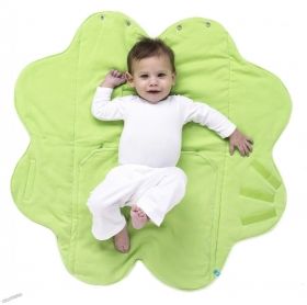 WallaBoo - Бебешко одеяло за повиване Wrap Fleur - Lilly Green