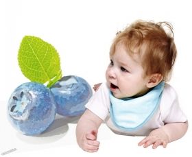 WallaBoo - Бебешки лигавник Baby Bib Lightweight - Cotton Blue