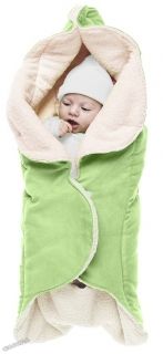 WallaBoo - Бебешко одеяло с топла подплата Wrap Nore Lime Green