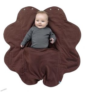 WallaBoo - Бебешко одеяло за повиване Wrap Fleur - Toffee