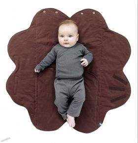 WallaBoo - Бебешко одеяло за повиване Wrap Fleur - Toffee