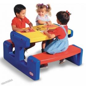 Little Tikes - Детска маса за пикник Large Junior Picnic Table Blue