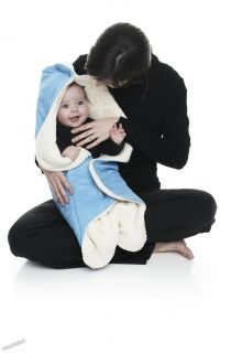 WallaBoo - Бебешко одеяло с топла подплата Wrap Nore Soft Blue