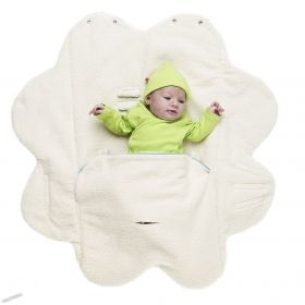 WallaBoo - Бебешко одеяло с топла подплата Wrap Nore Soft Blue