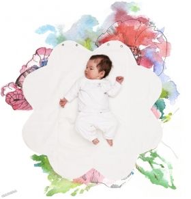 WallaBoo - Бебешко одеяло за повиване Baby Wrap Summer - Ecru
