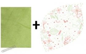 WallaBoo - Бебешко одеяло за повиване Wrap Leaf Lime Green