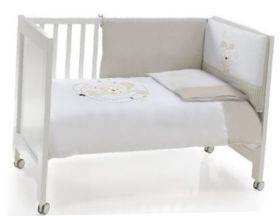 Interbaby - Луксозен спален комплект от 3 части *Зайчета* със сатениран памук