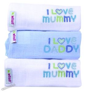 Minene - Бебешка пелена Muslin Cloths - Blue&White