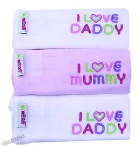 Minene - Бебешка пелена Muslin Cloths - Pink&White